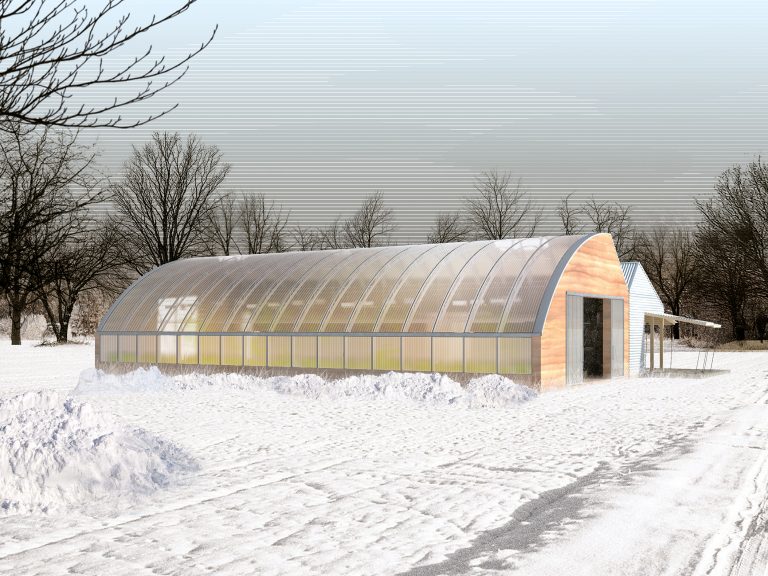 Downing Park Passive Greenhouse south